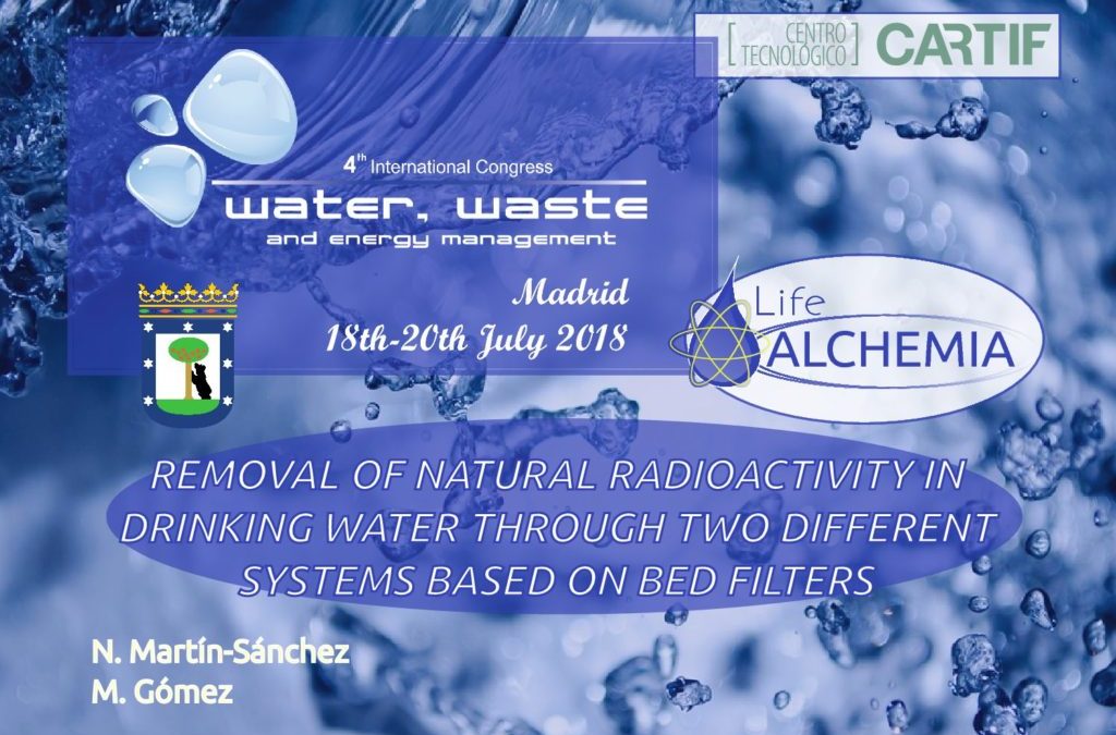 LIFE ALCHEMIA participará en el congreso Water, Waste and Energy Management