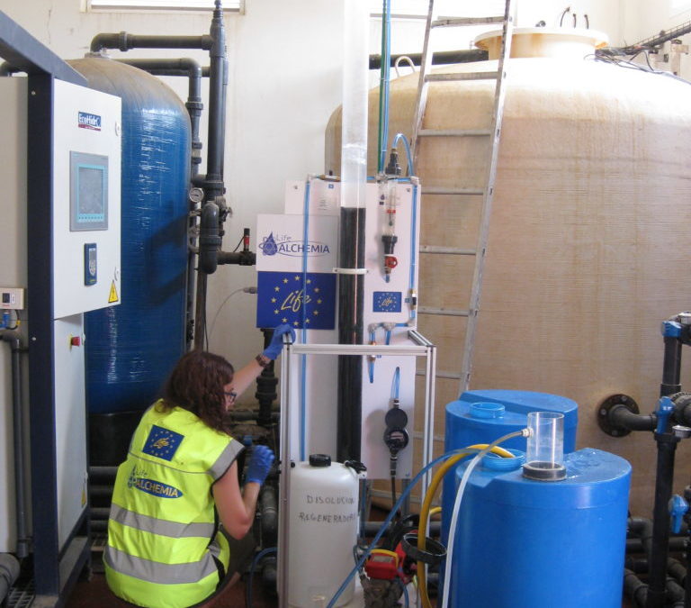 Primeras pruebas con la planta escala de laboratorio en la ETAP de Benizalón