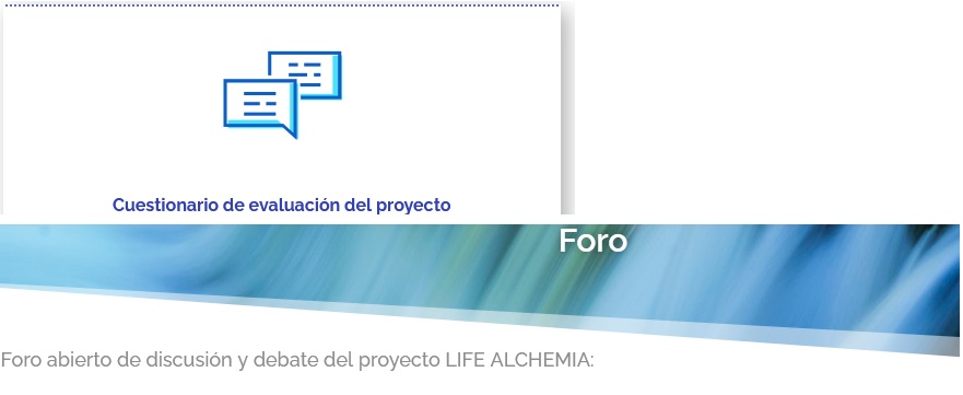 Foro & Cuestionario online: Nuevas secciones de la web-LIFE ALCHEMIA