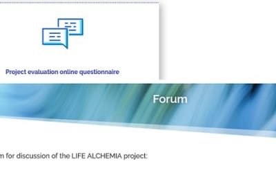 Forum & Online Questionnaire: New sections of the LIFE ALCHEMIA website